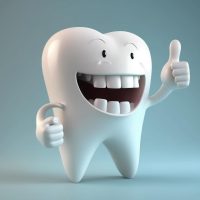 3d-realistic-happy-white-tooth-tooth-cartoon-characters-with-thumbs-up-on-bright-background-cleaning-and-whitening-teeth-concept-free-photo